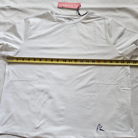 NWT‎ Rhoback Womens Short Sleeve Crop Top Size Large - Picture 9 of 10